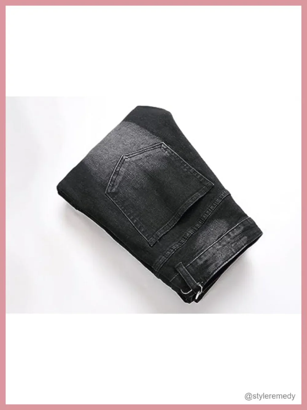 Slim Fit Stretch Jeans with Side Cargo Pockets